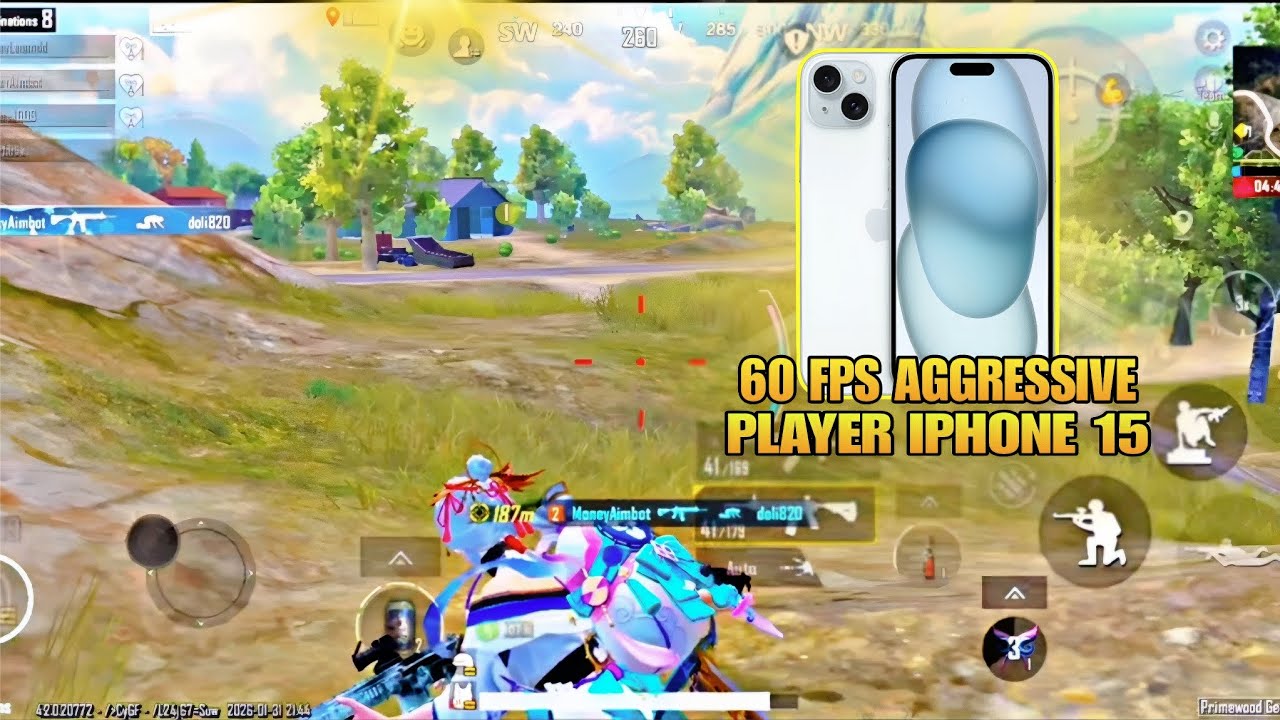 60 FPS AGGRESSIVE PLAYER | 🔥  IPHONE 15 SMOOTH + EXTREME GAMEPLAY 🎮