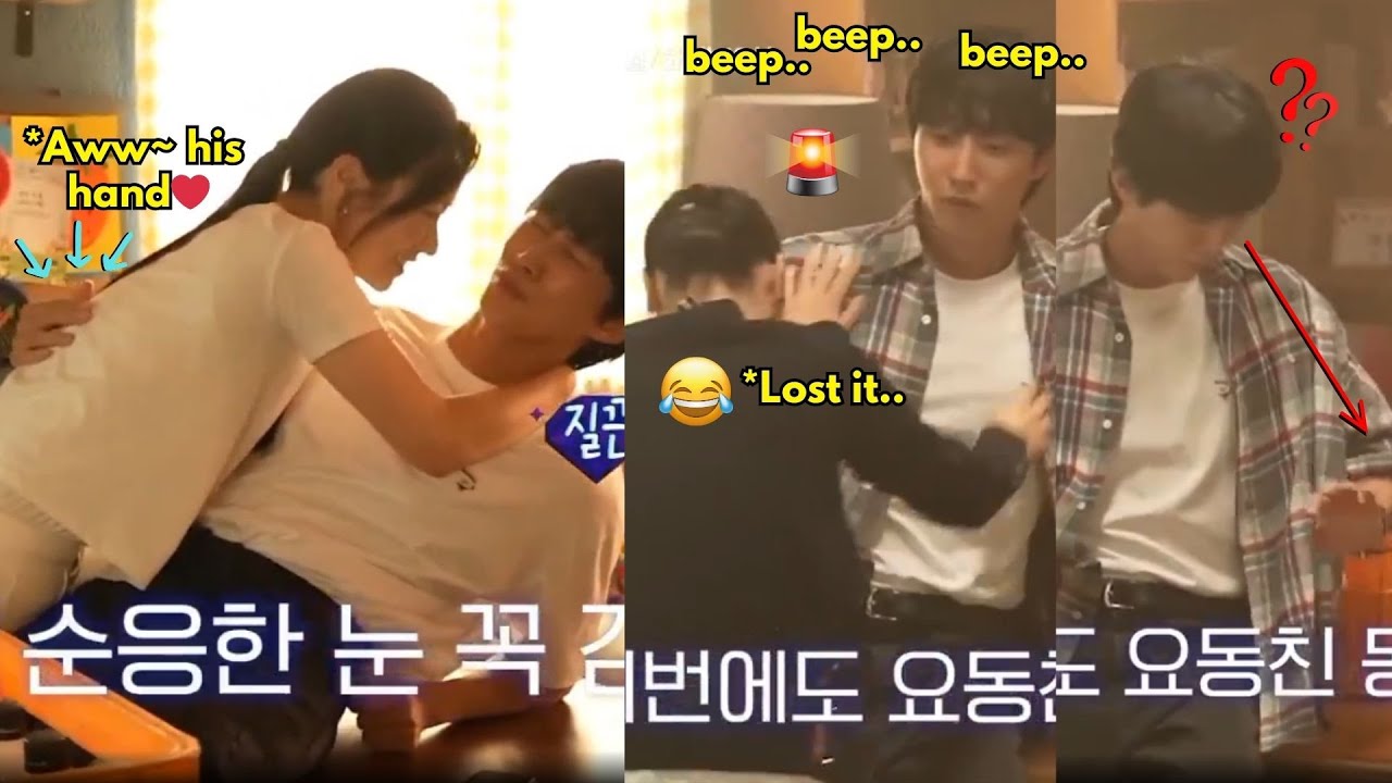 Not Jinyoung's heart rate watch alarm suddenly started beeping when acting this scene with Yeobeen🤣