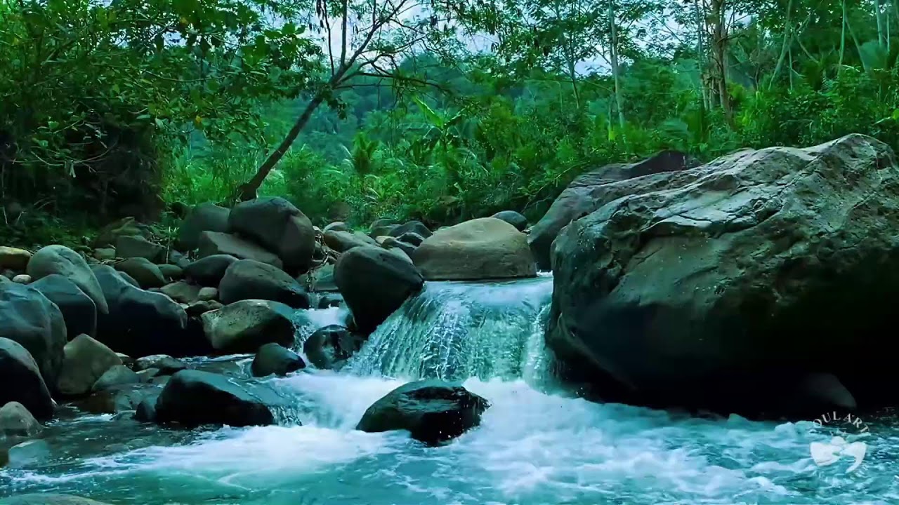 River Sounds for Sleeping. Waterfall Flowing Mountain Forest 24/7. Waterfall Sounds, White Noise #3