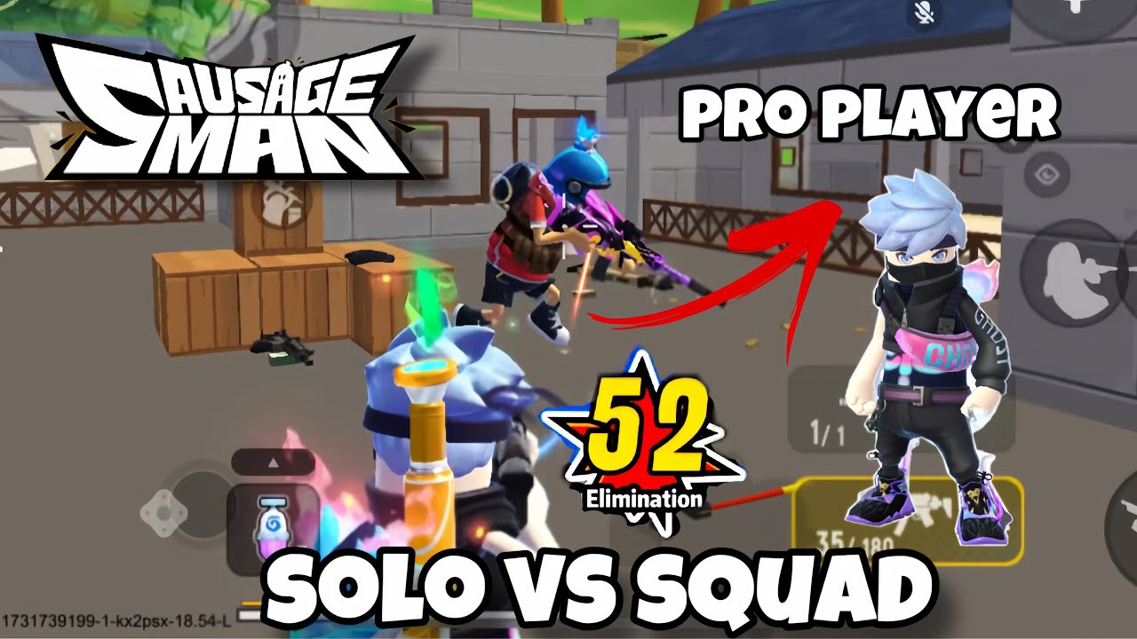 52 KILL 😱 NEW WORD RECORD 🔥SOLO VS SQUAD SAUSAGE MAN ( EkimirzYtube )