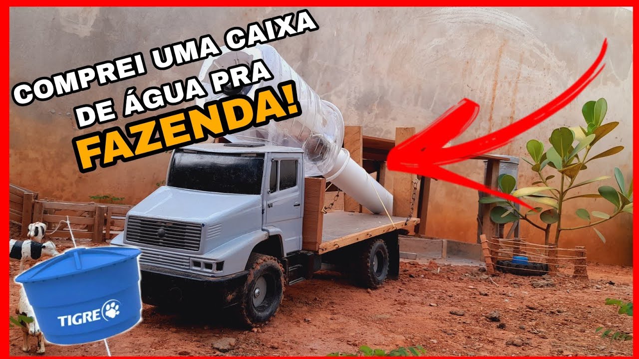 COLOCANDO UMA CAIXA DE ÁGUA NA FAZENDA!
