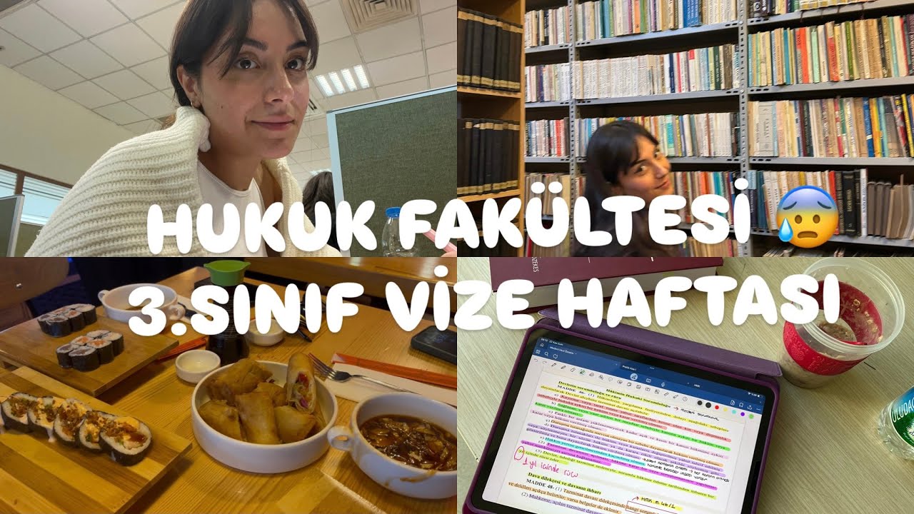 Hukuk Fakültesi 3. Sınıf Vize Haftası🥲 Neler yaptım Sınırsız sushi yedik