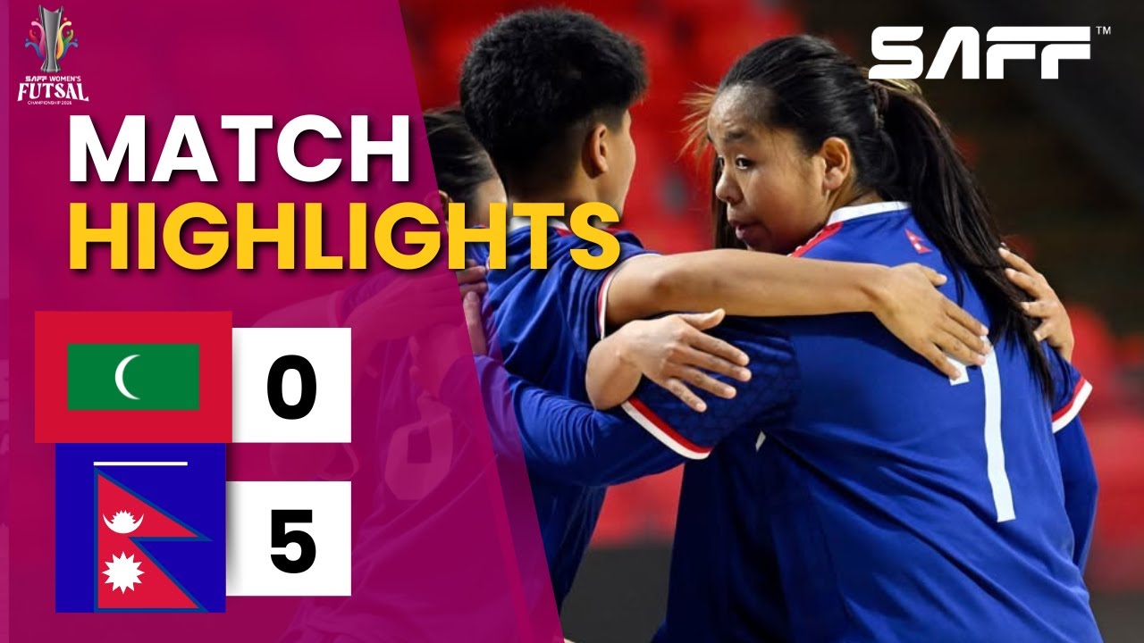 Maldives vs Nepal Women&rsquo;s Futsal Highlights | Nepal Win 5&ndash;0 | SAFF Women&rsquo;s Futsal Championship