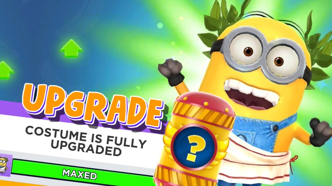 Minion Rush Athenian Maxed Level Upgrade Costume Expert and Agent Prize Pods rewards minions game
