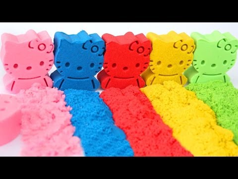 DIY How To Make Colors Kinetic Sand Hello Kitty Learn Colors Kinetic Sand