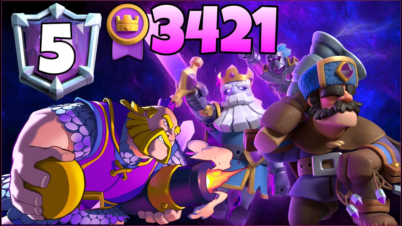 Top 5/3421🥇 with Royal Giant Evolution Deck.!