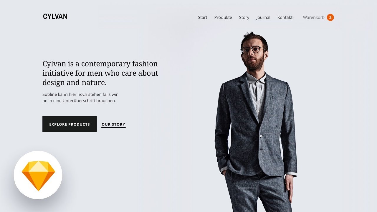 Online Shop Homepage Layout Speed Design using Sketch-App