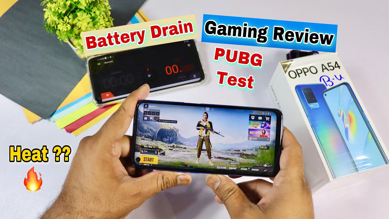 Oppo A54 Pubg Test | Gaming Review | Oppo A54 Battery Drain with PUBG Game Play 🔥 Heat Test