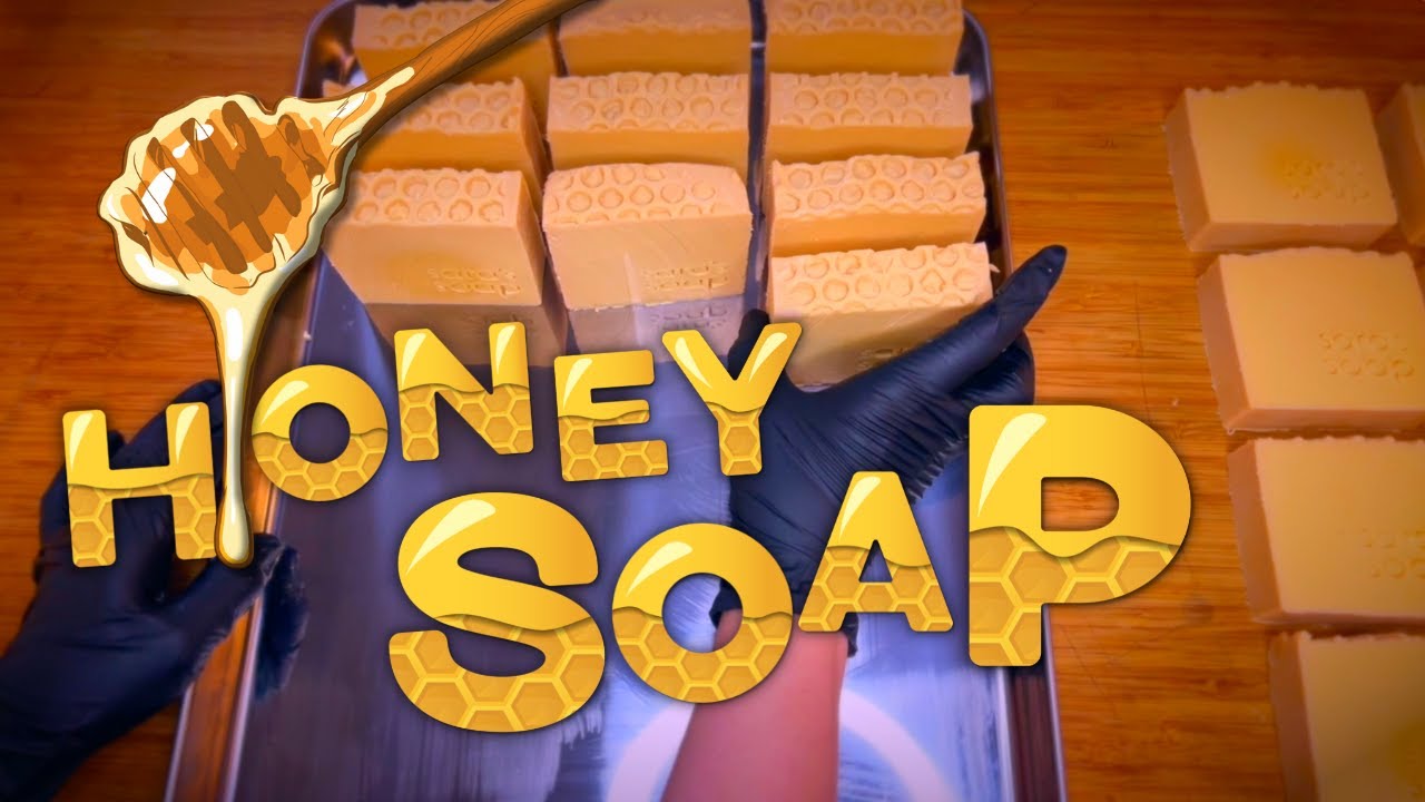 relaxing soap making ASMR - soothing silent honey soap making