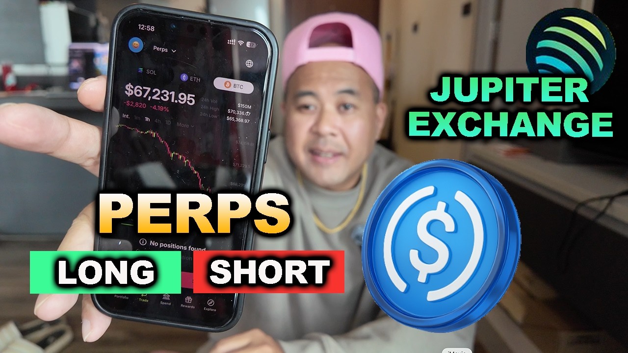 How to short Bitcoin Ethereum or Solana on Jupiter Mobile with USDC  ( perpetuals perps )  Jup Coin