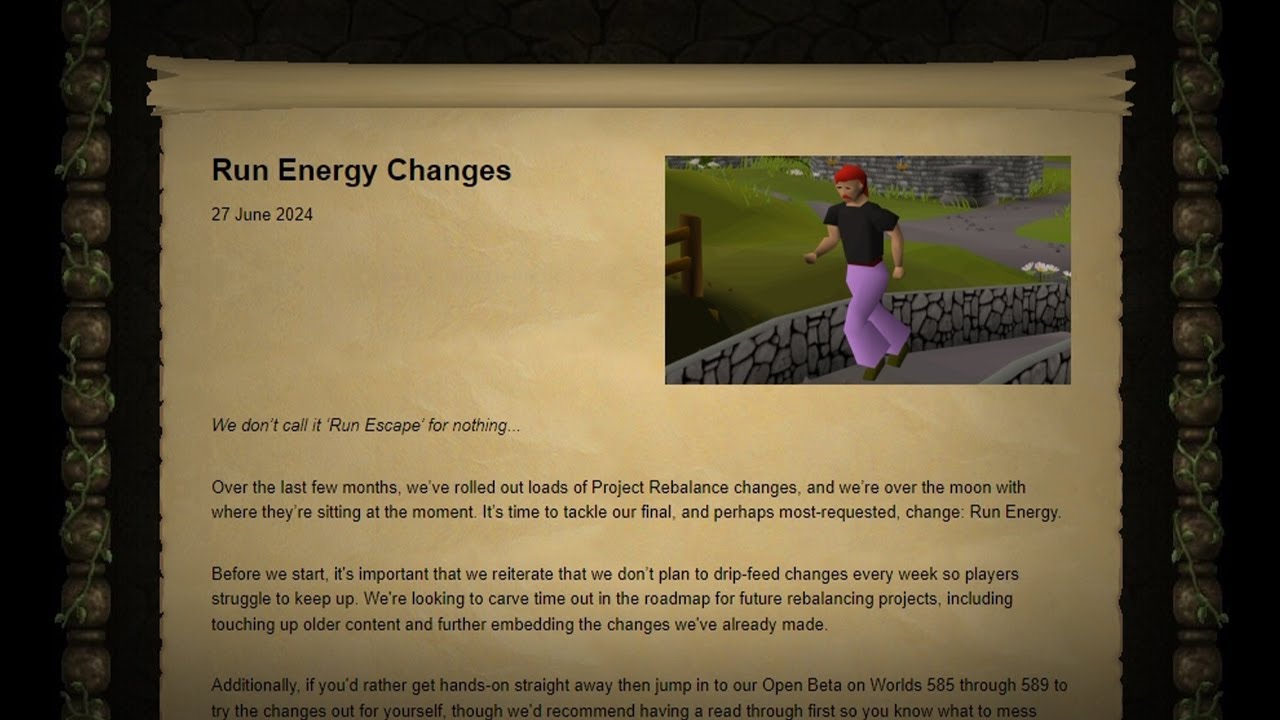 Run Energy is Changing in Runescape [OSRS Beta test and Blog Discussion]