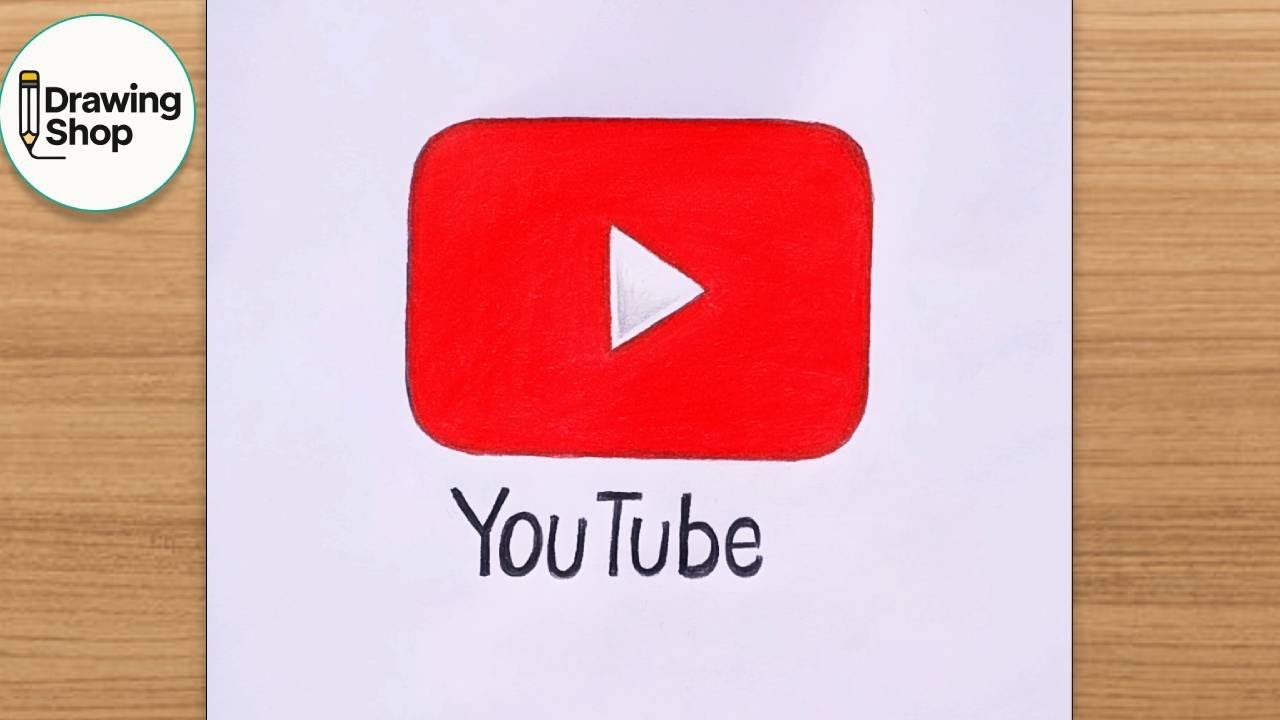 How to draw Youtube Logo - step by step | (easy drawing)