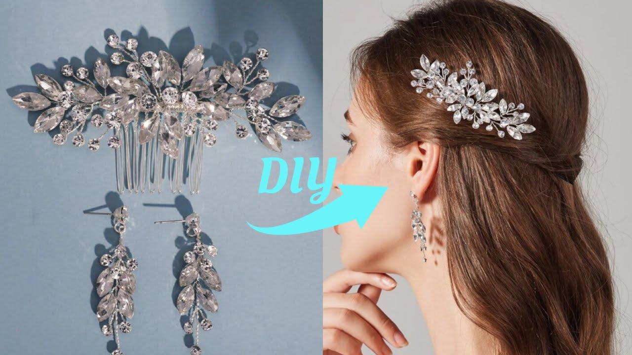 Tutorial making super easiest hair comb | DIY wedding hair comb