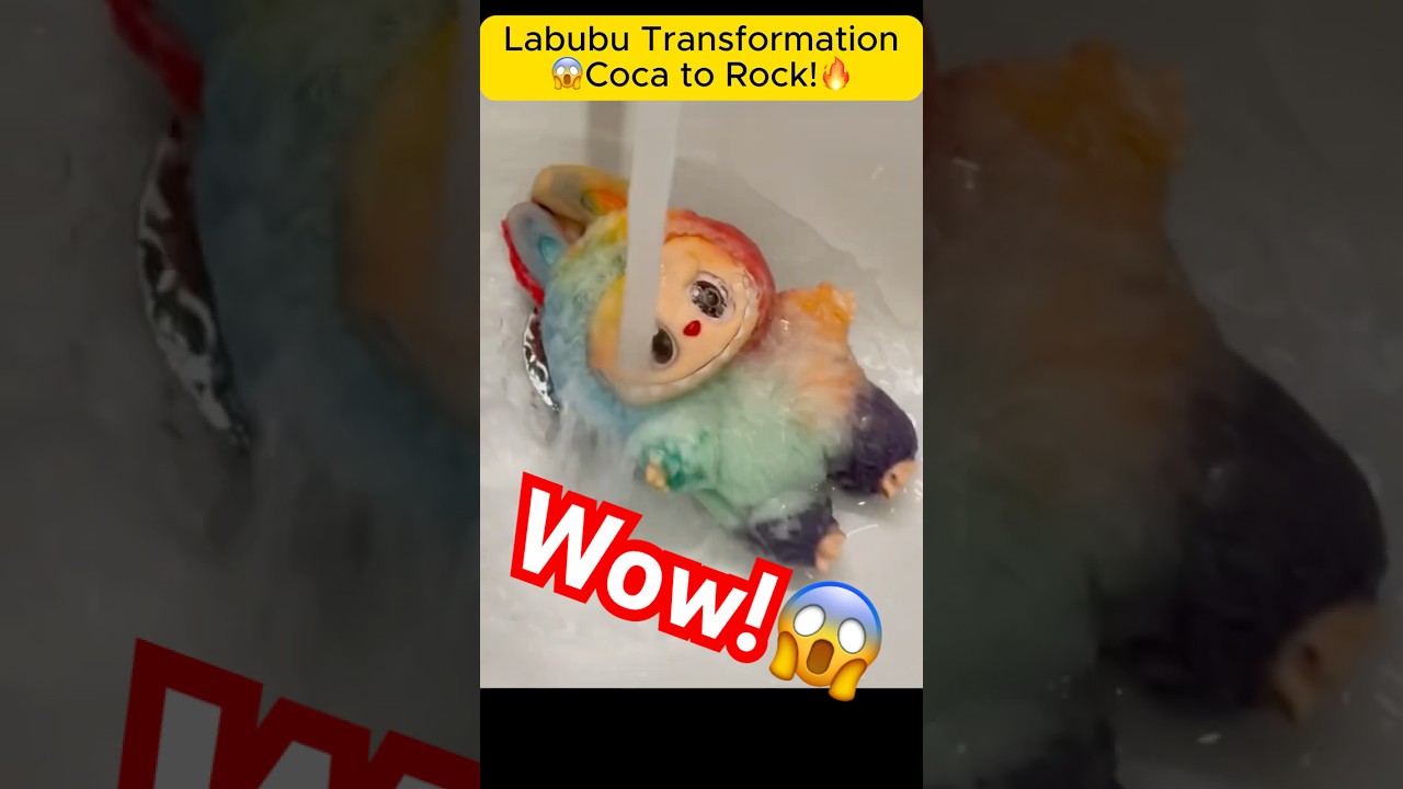 🔥Labubu Transformation: Coca-Cola to mini ROCK!#labubu #labubudiy #labubuunboxing