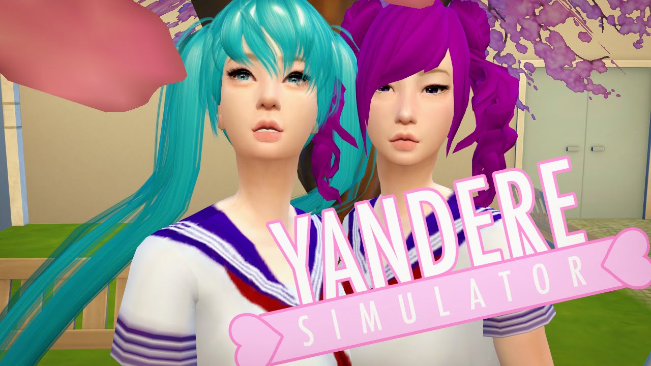 The Sims 4: Yandere Simulator - Saki Miyu & Kokona Haruka + CC List below! ♡