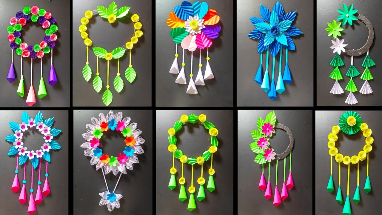 10 Quick Easy Paper Wall Hanging Ideas / Cardboard Reuse / Room Decor Diy / Room decoration ideas 