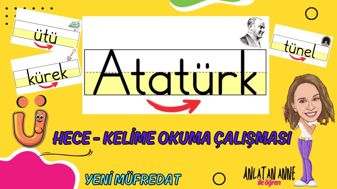 1. Sınıf “ü-Ü” Harfi Hece / Kelime Okuma Çalışması - Hece Birleştirme (Yeni Müfredat) #birincisınıf