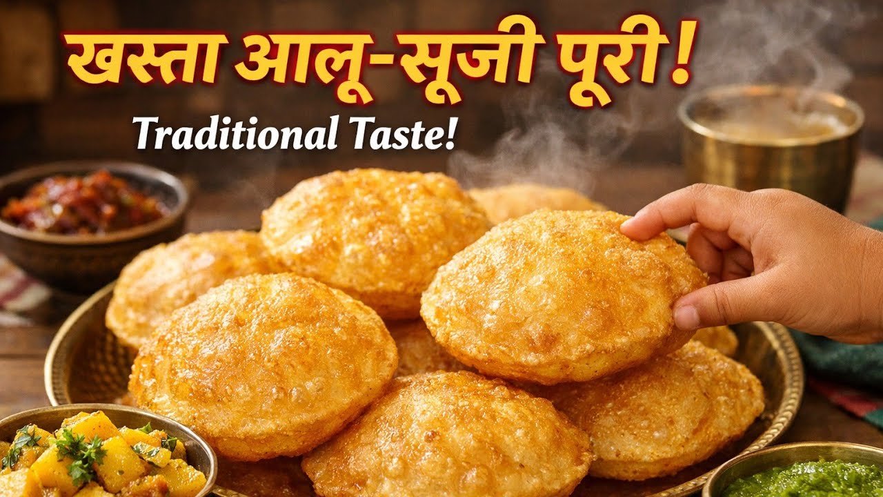 Traditional Aloo-Suji Ki Puri – The Taste of Every Indian Home | आलू-सूजी की खस्ता पूरी