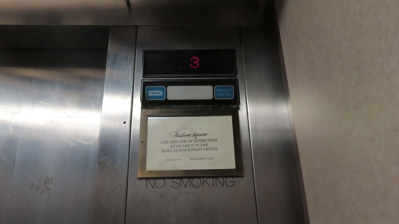 Dover Hydraulic Green Garage Elevator At Scottsdale Fashion Square Mall (With Skyvator Productions)