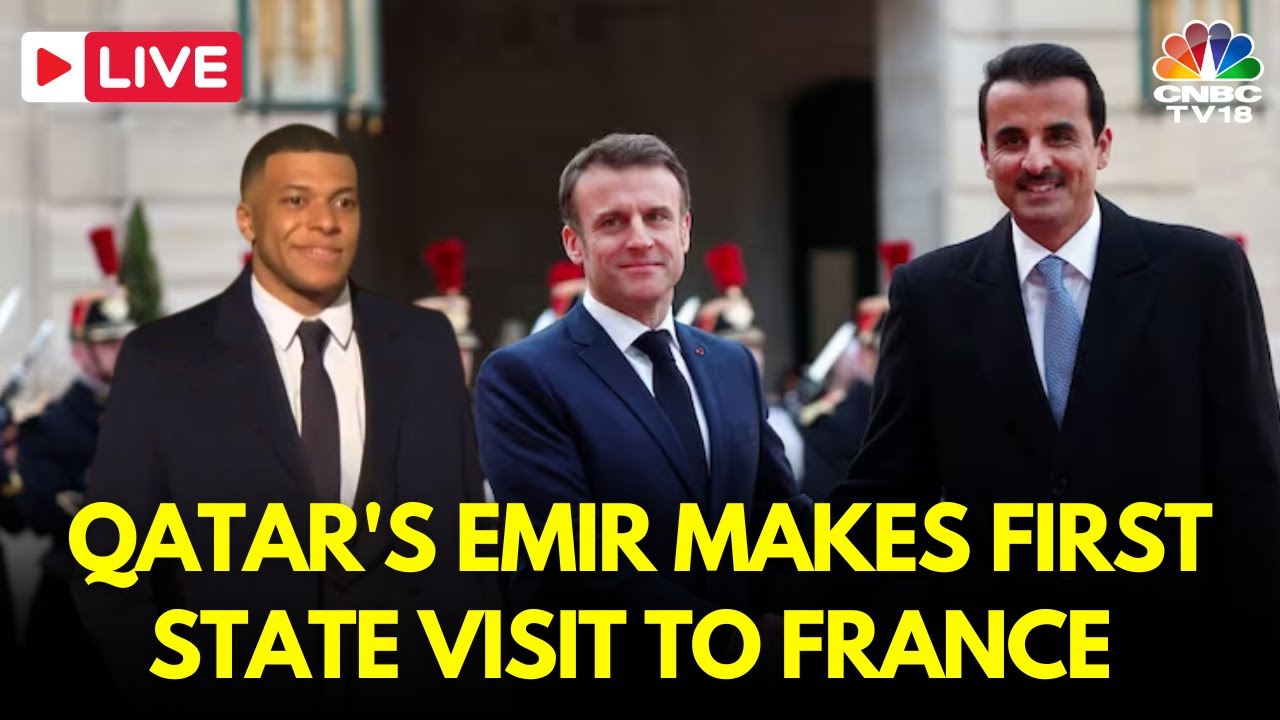 LIVE: France's Macron Hosts a State Dinner for Qatar's Emir | Israel-Hamas | Kylian Mbappe | IN18L