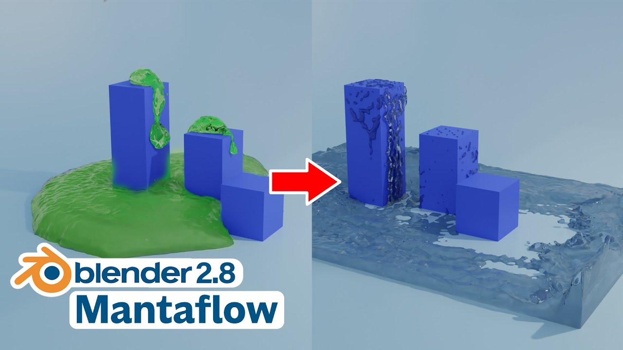 Blender Tutorial - Mantaflow Thick Fluid Animation (2.82)