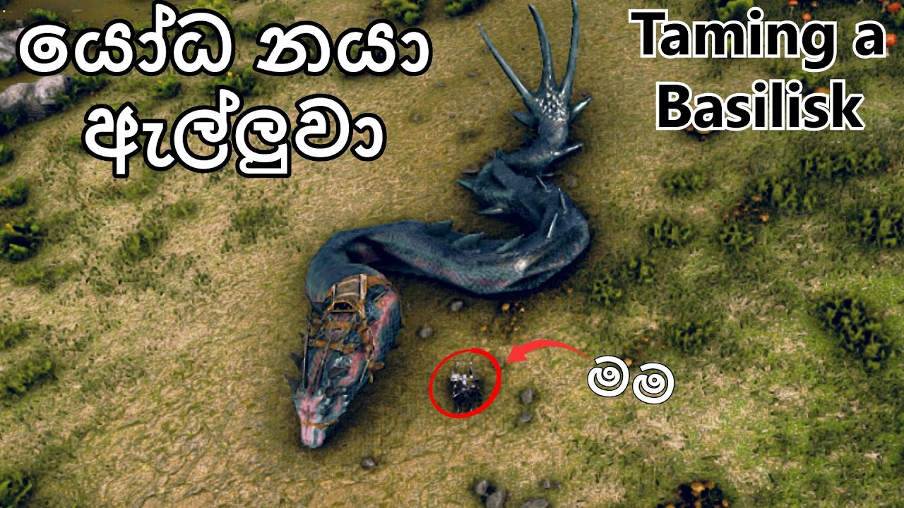 යෝධ නයෙක් ඇල්ලුවා - Taming a Basilisk | ARK: Survival Evolved - Aberration - Sinhala Gameplay
