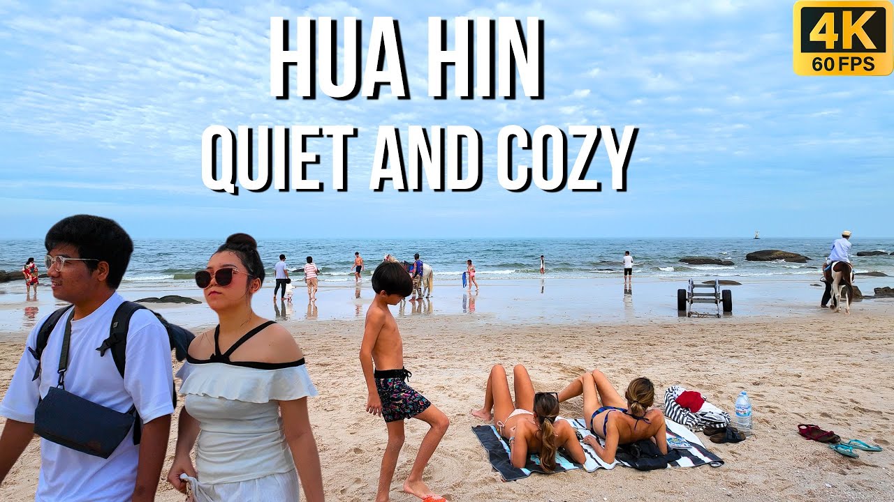 [4K] Walk along Hua Hin, Thailand. Very nice city! 2025