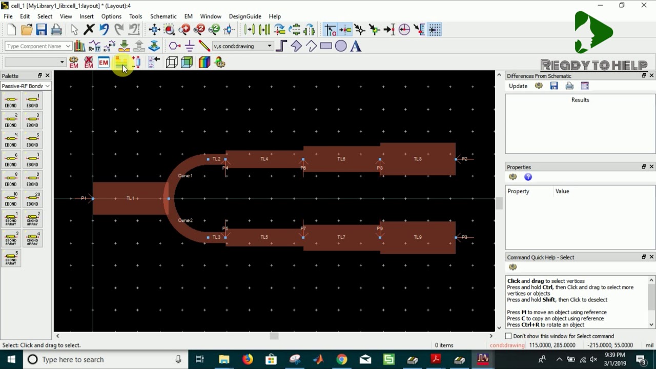 Multistage wilkinson Divider with equal split on ADS |  Microwave Engineering