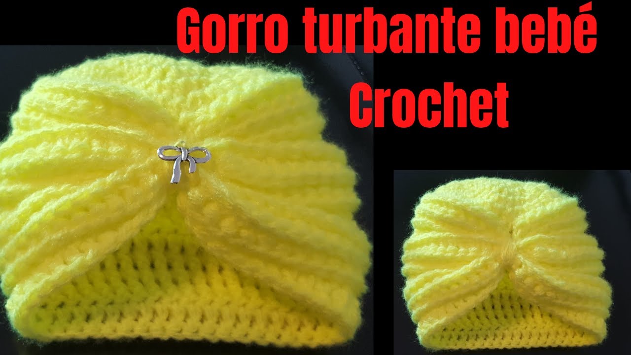 #gorrroturbante #crochet #principiantes                                     Gorro turbante para bebé