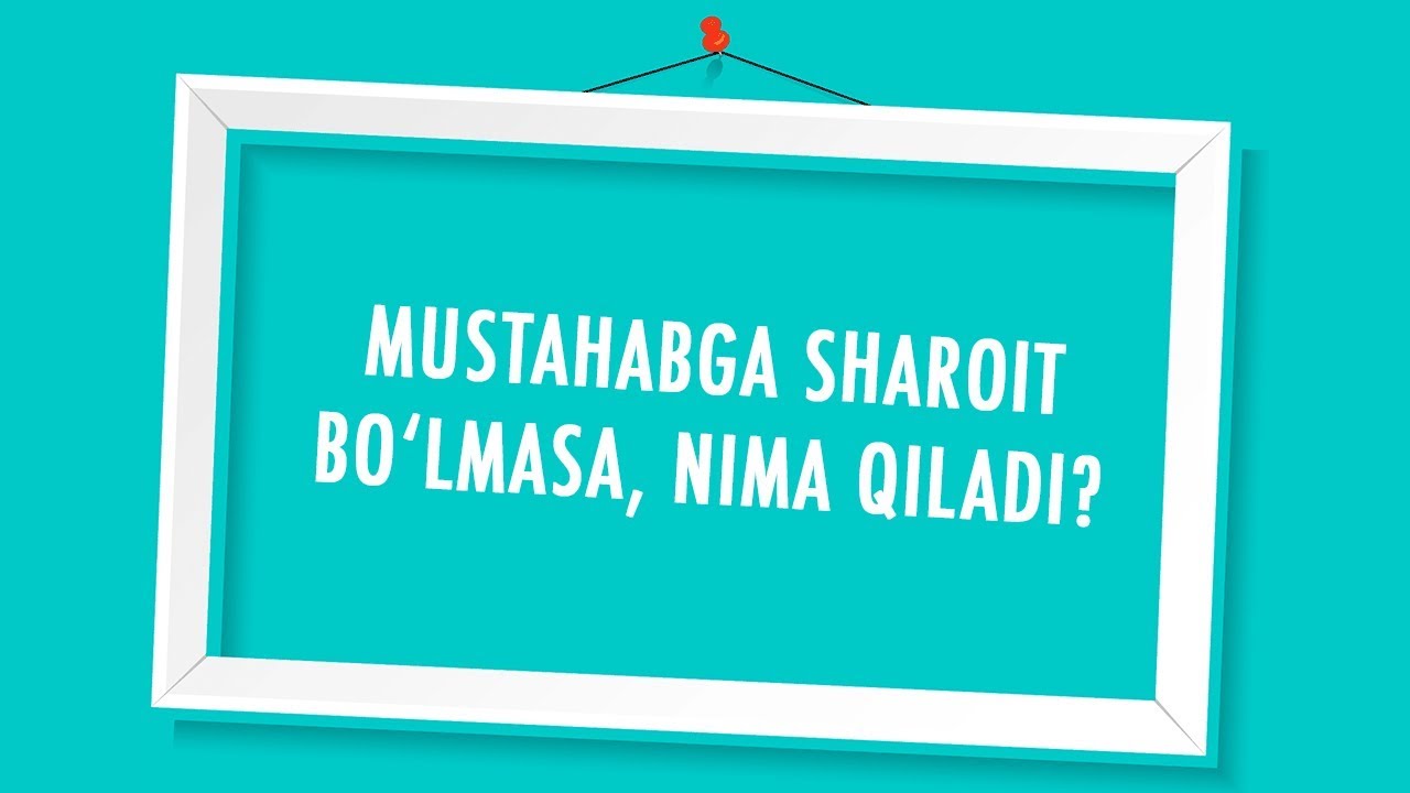 Mustahabga (istinjo) sharoit bo‘lmasa, nima qiladi? (Shayx Sodiq Samarqandiy)