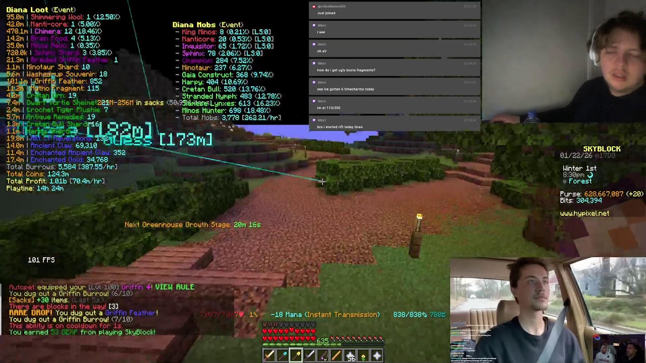 DIANA TAKES SO LONG (Hypixel Skyblock Ironman) Day 40/365