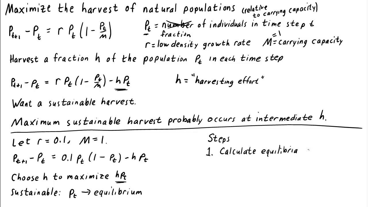 Harvesting natural populations, part 1