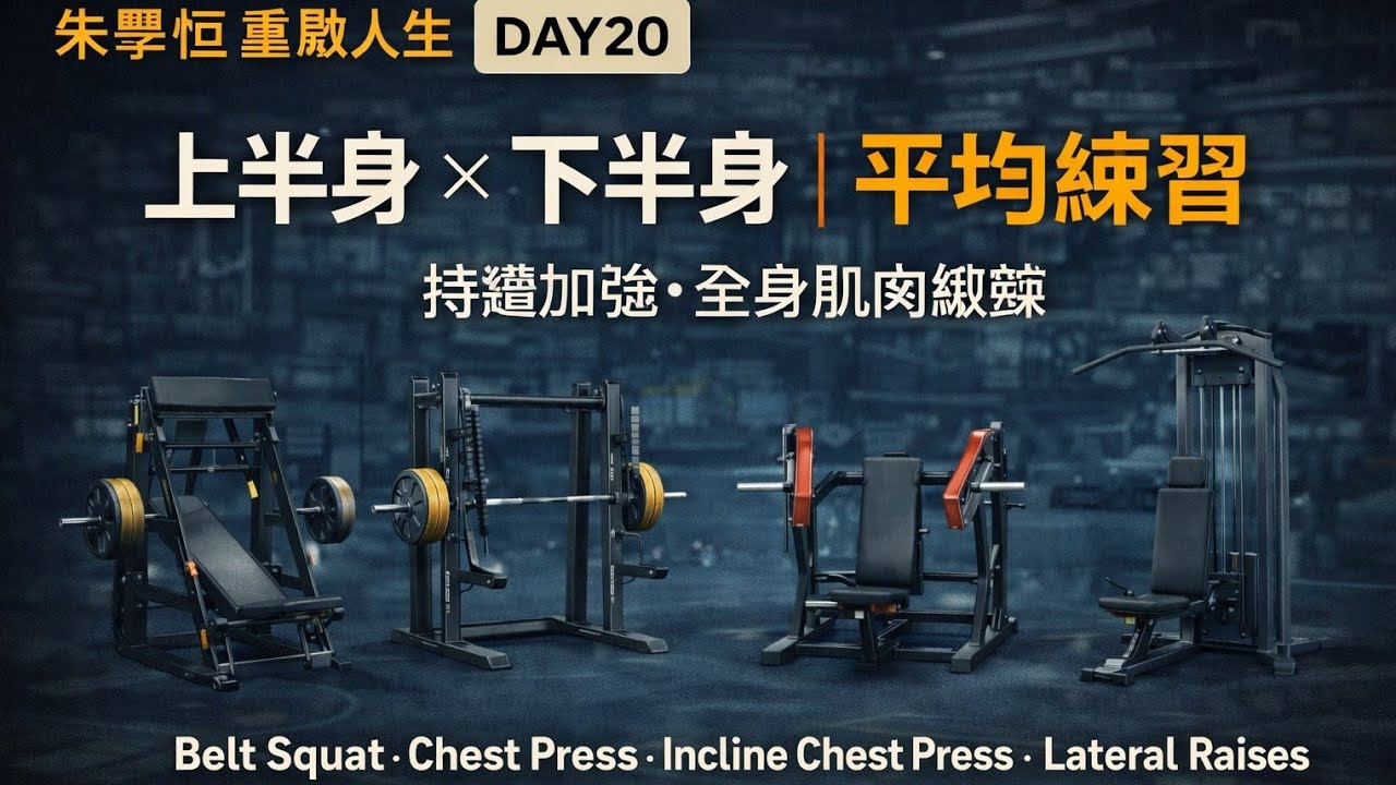 Day20 全身一起來｜上半身＋下半身平均訓練，把肌肉一次練好