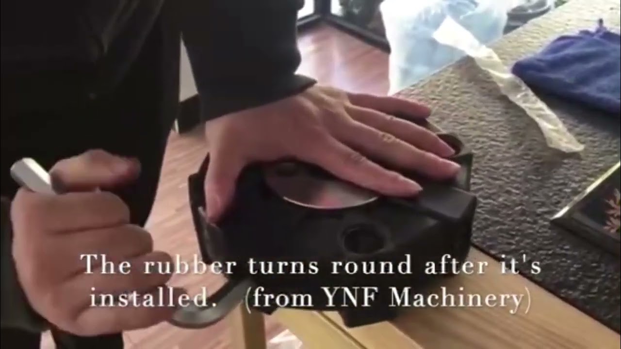 how the rubber turns round after installed