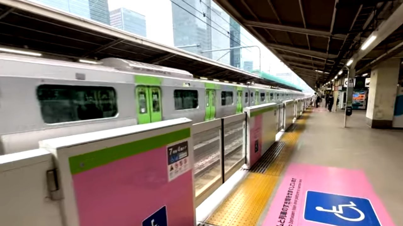 Tokyo Station Tour - Yamanote Line 2X Escalator and platform view