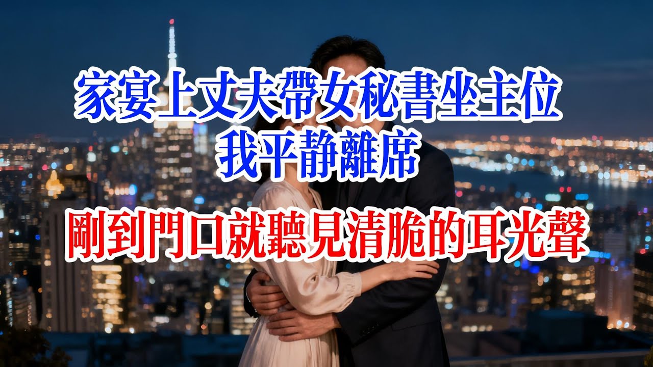 家宴上丈夫帶女秘書坐主位，我平靜離席，剛到門口就聽見清脆的耳光聲#故事頻道 #爱情故事 #情感故事 #婚姻 #出軌 #小说