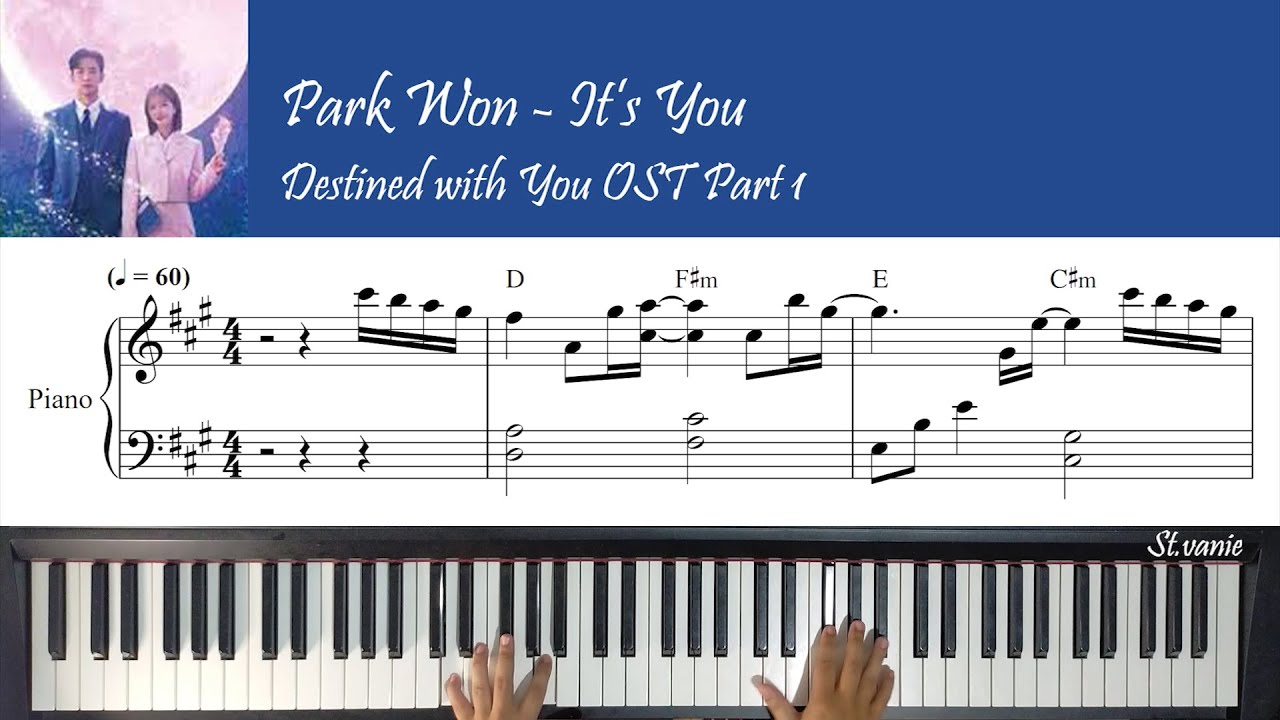 Park Won 박원 - It's You | Destined with You 이 연애는 불가항력 OST Part 1 Piano Cover + Sheet +Lyric