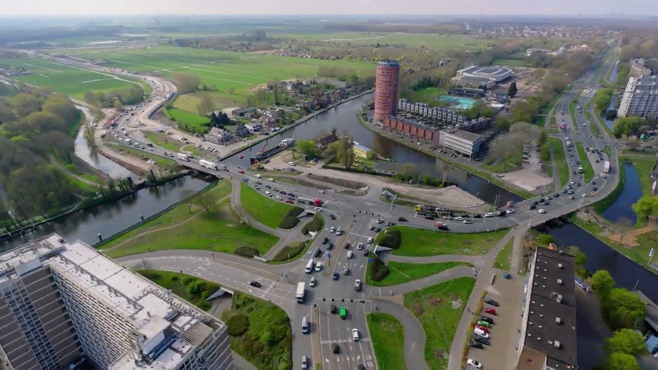 RijnlandRoute: Timelapse tijdelijke weg N206 Europaweg  | Provincie Zuid-Holland