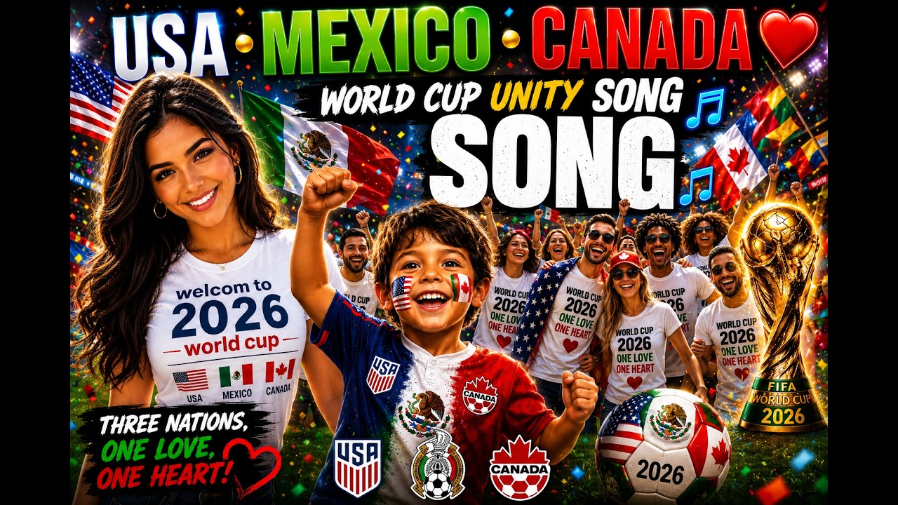 USA MEXICO CANADA Three Nations, One Heart ❤️⚽ | 2026 World Cup Unity Song 🎶