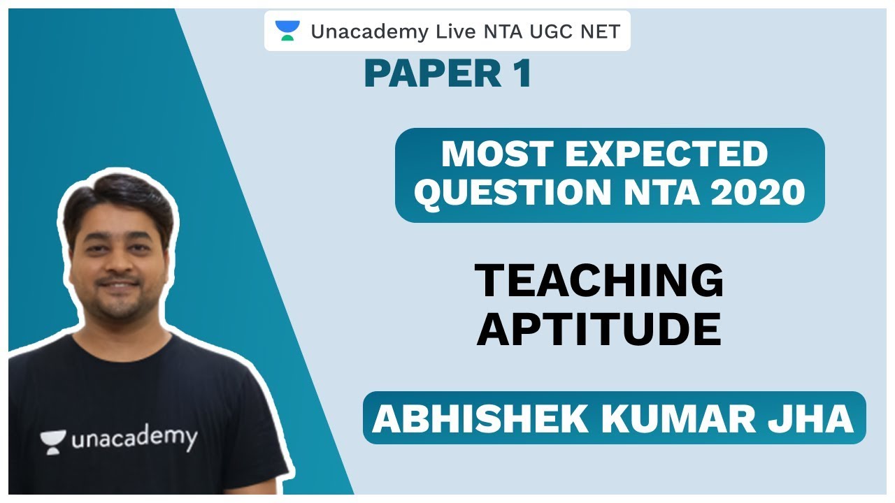 Most Expected Question | Paper 1 | Teaching Aptitude | NTA UGC NET 2020 | Abhishek Kumar Jha