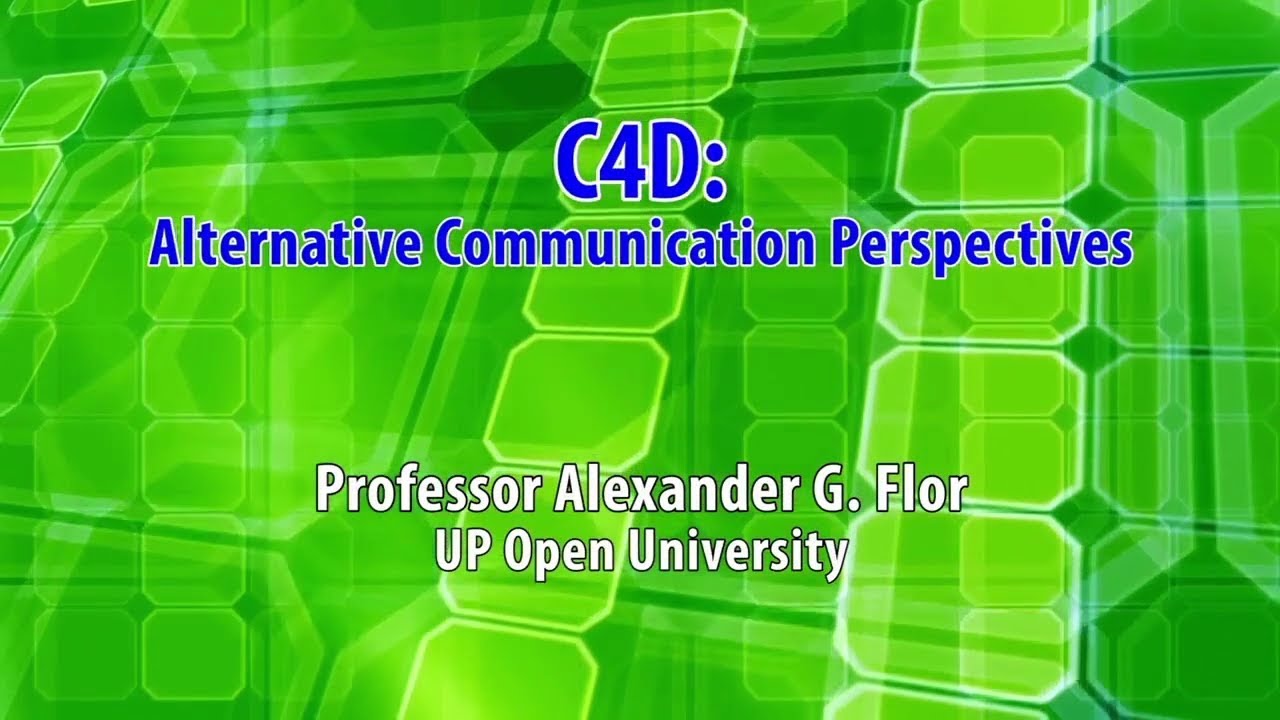 UP TALKS | C4D: Alternative Communication Perspectives | Dr. Alexander Flor