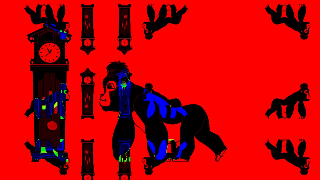 Hickory,Dickory,Dock,The Gorilla went up and down the clock(Sponsored by Gamavision Effects)