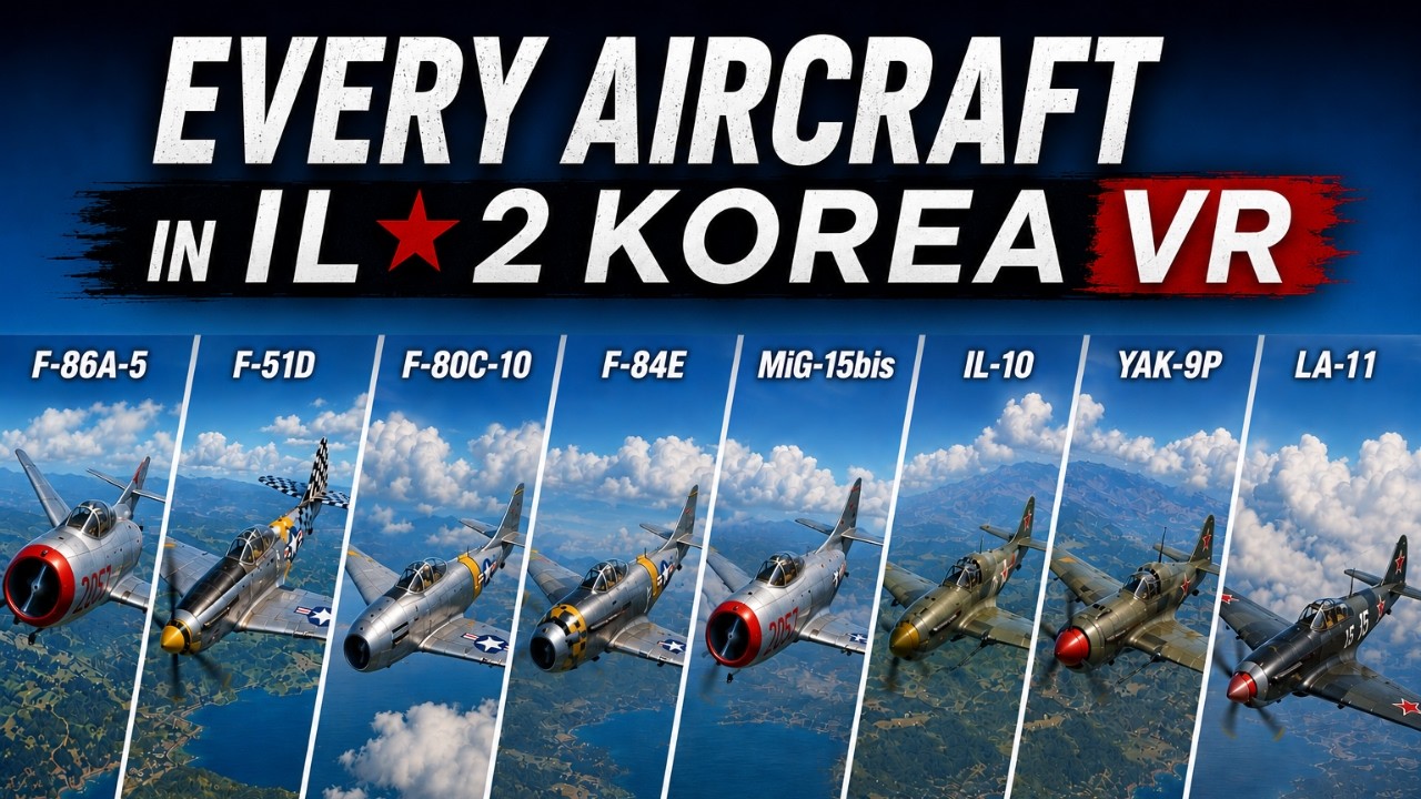 Все самолеты в IL2 Korea &mdash; взлеты в виртуальной реальности