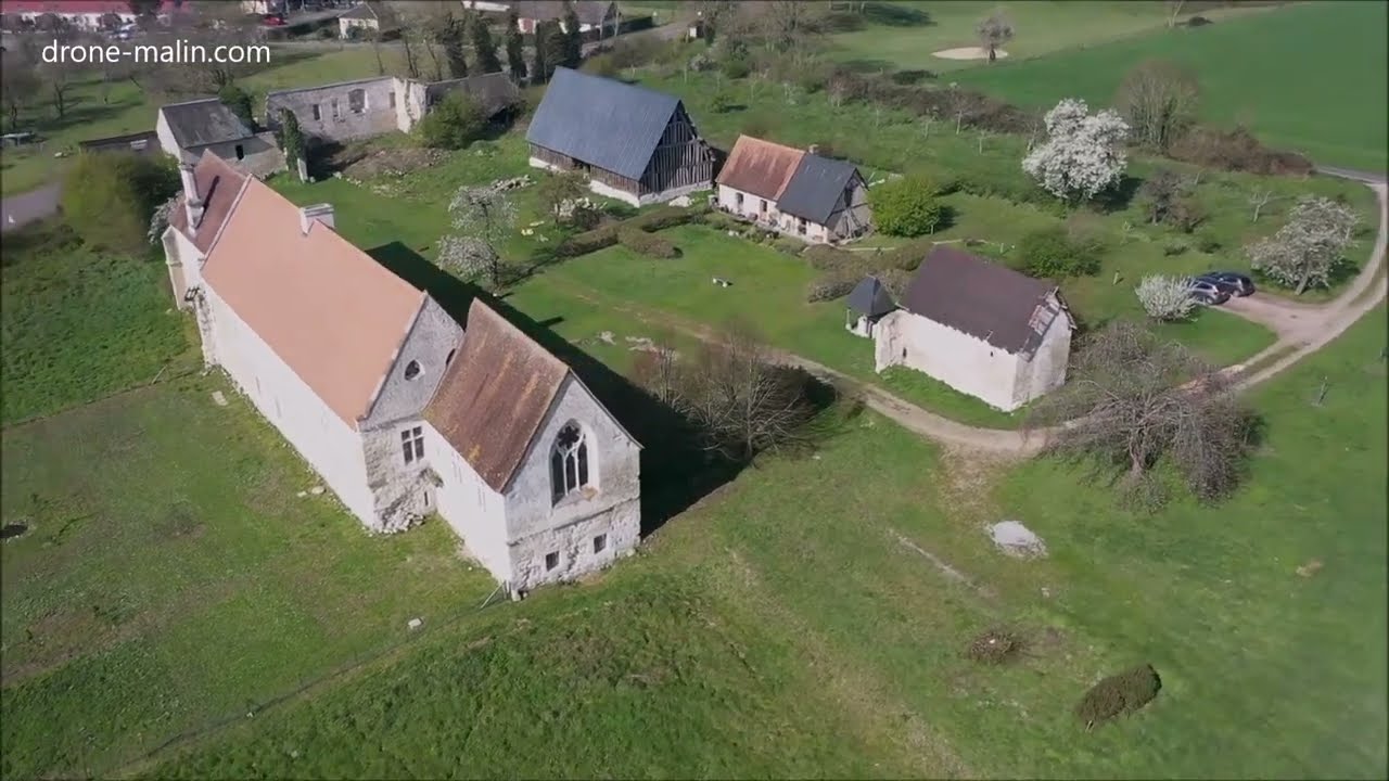 Le manoir Agnès Sorel en Seine-Maritime Normandie, vidéo aérienne par drone