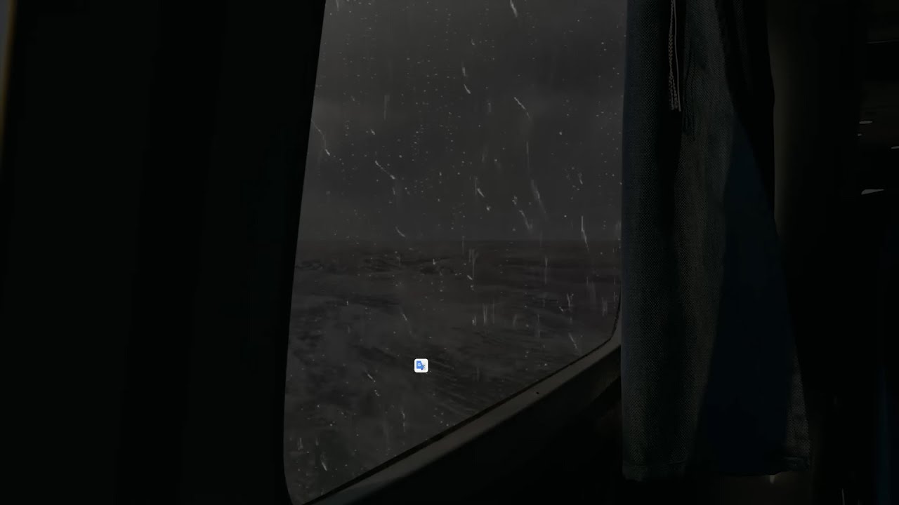 Rain on the Adrift Boat on the Open Sea - Rain Sounds in the Distant Ocean - Rainy Night