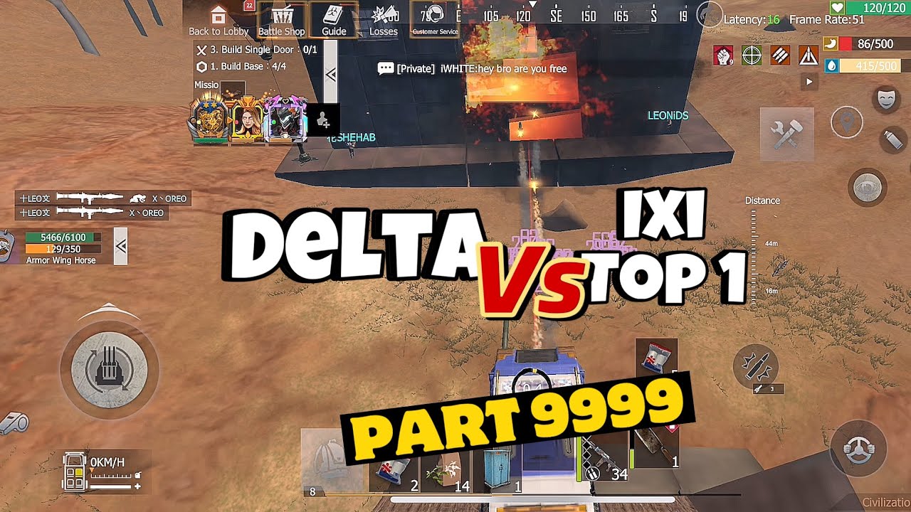 DELTA vs iXi & Top 1 - Part 9999 | Last Island of Survival