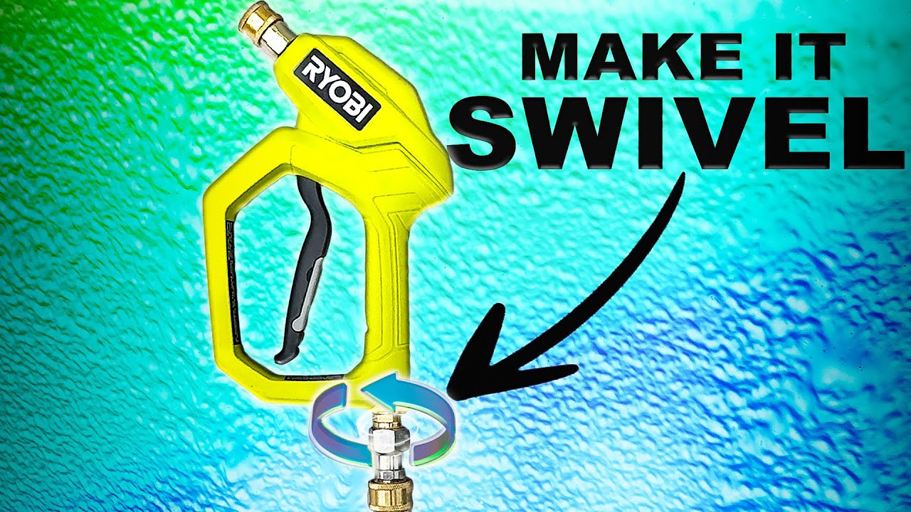 MAKE YOUR RYOBI STUBBY GUN SWIVEL! | How to make your pressure washer gun swivel