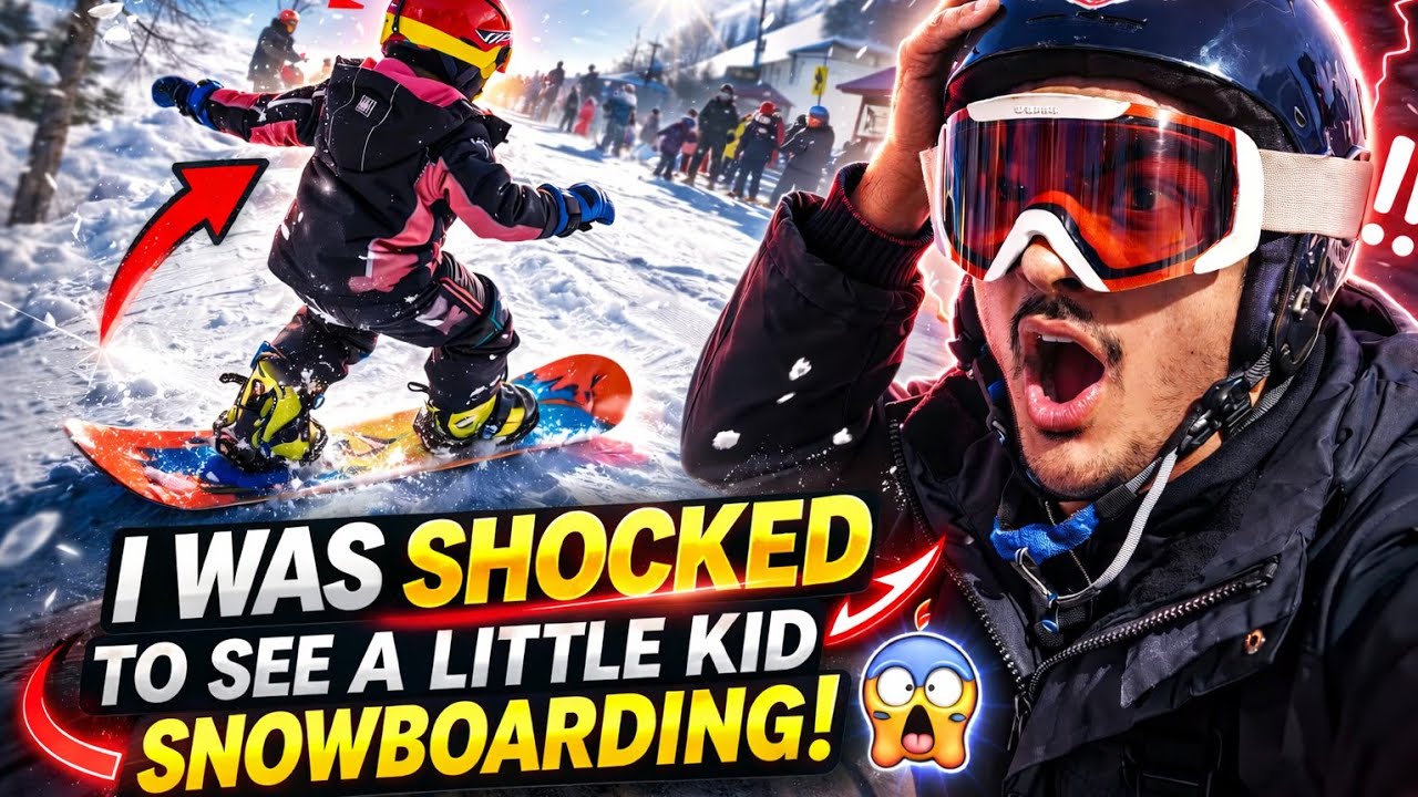I was shocked to see a little kid Snowboarding 😱