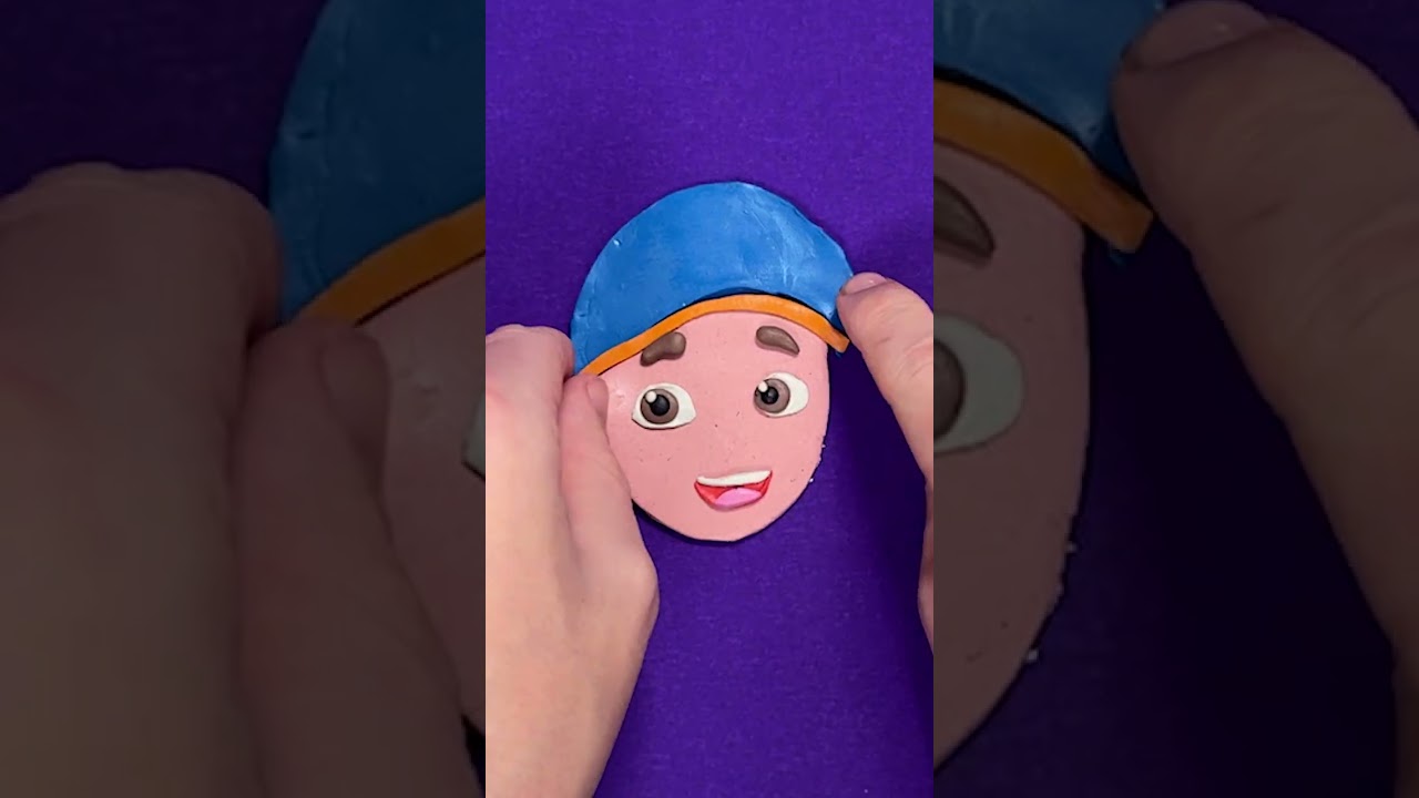 Easy DIY Blippi Play Dough Face! 🧡🩵😃