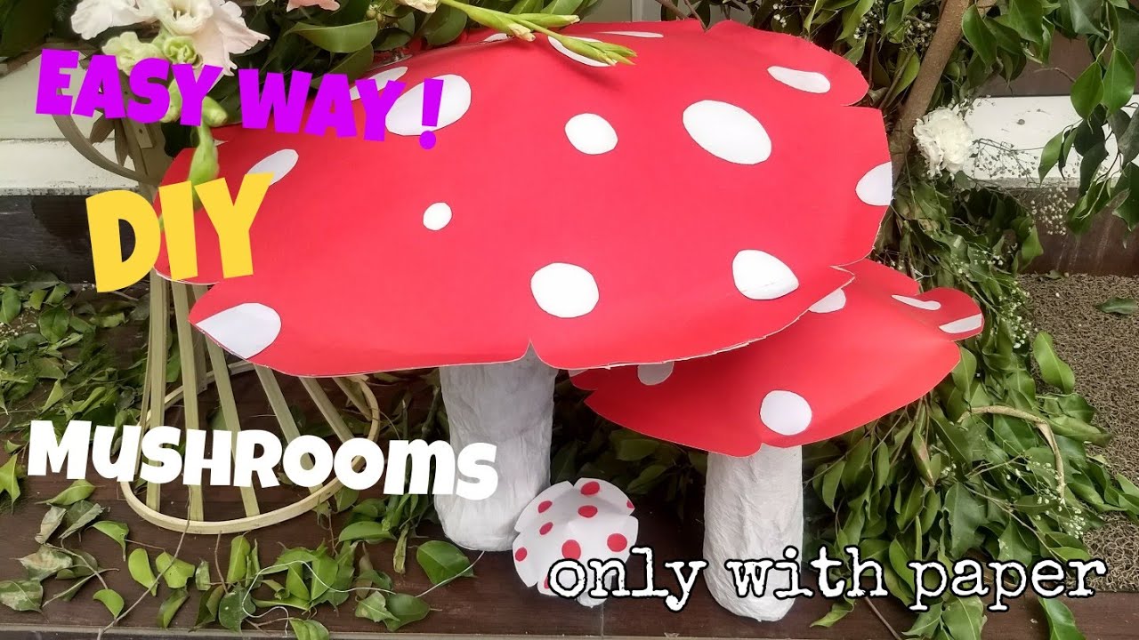 How to Make DIY Mushrooms only with Paper | Creative things | Idyllic Galleria